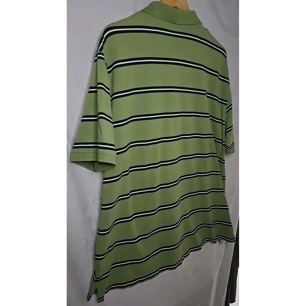 Wrangler Jeans Co Polo Real Comfortable Shirt, Sz 2XL, Green Stiped - Picture 8 of 10